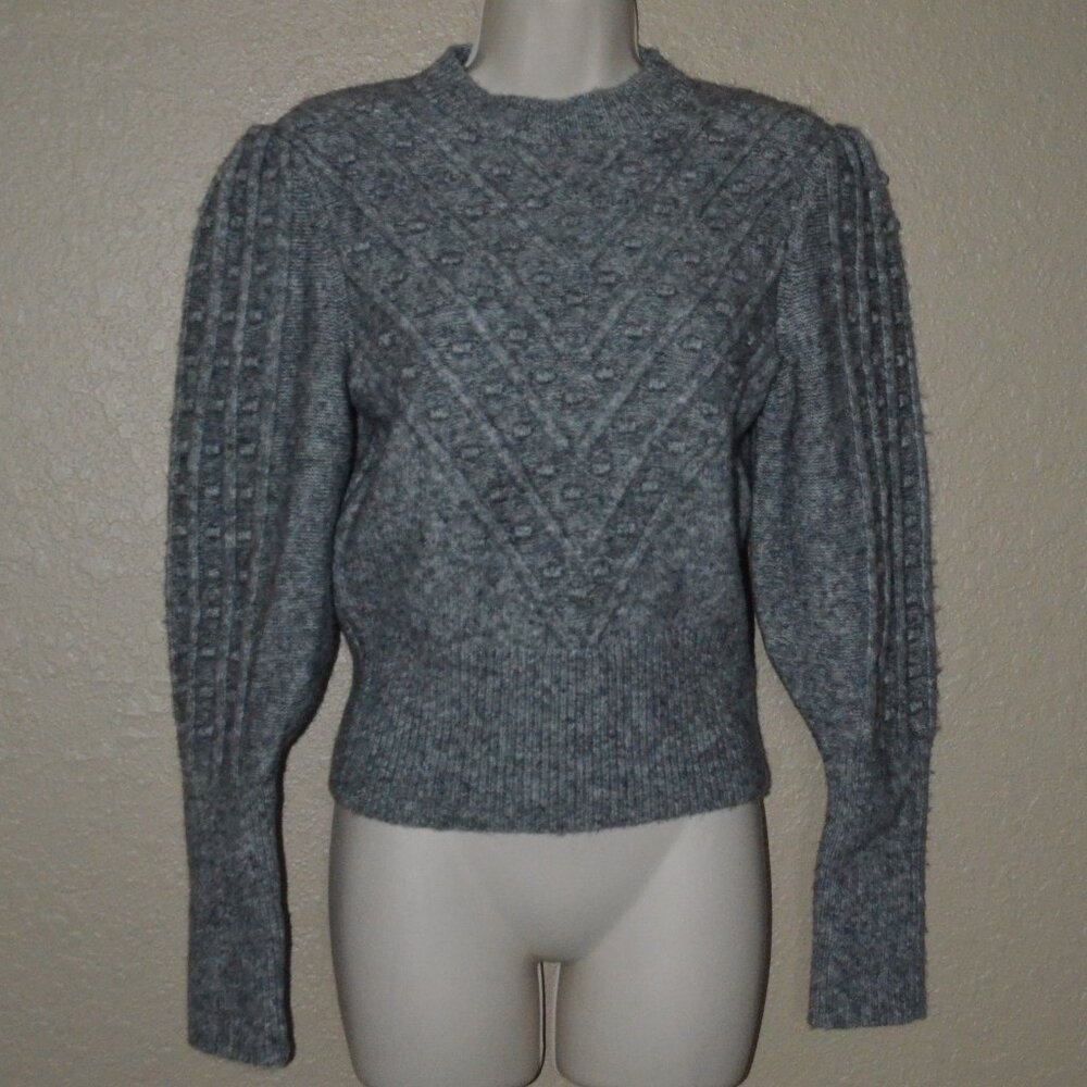 $228 Sz XS/S Kooples Gray Popcorn Wool Blend Sweater